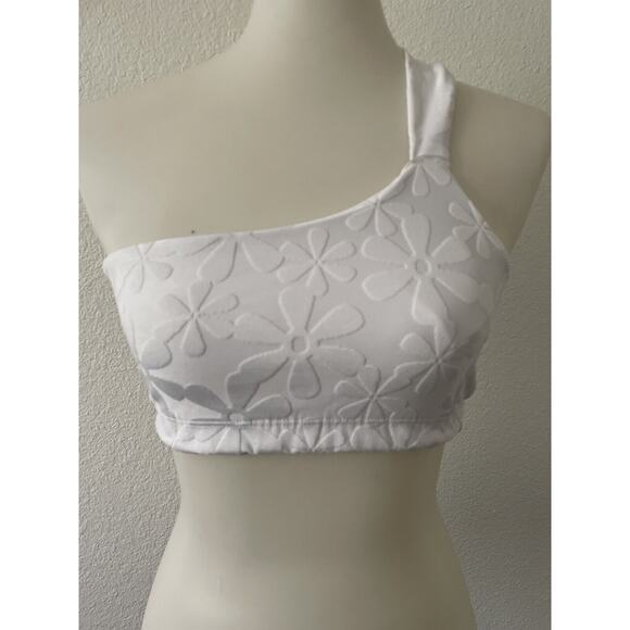 Kenny Flowers Swim Bikini Top One Shoulder Santorini White Swimwear - Picture 3 of 7